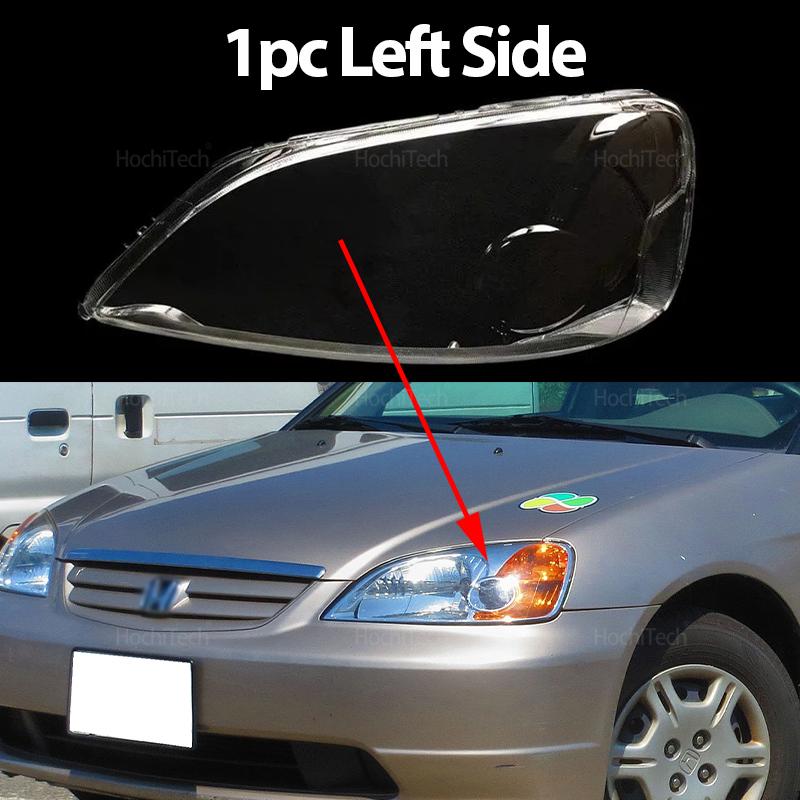 For Honda Civic ES1 ES8 ES5 ES7 Pre-facelift 2001 2002 2003 Car Headlight Lenses Headlamp Replacement Cover Shell Left Right 1pc Left Side