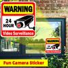 2 Stück Warnaufkleber 24-Stunden-Videoüberwachung Sicherheitskamera Alarmschild CCTV Video-Warnband Haus Geschäft Schule usw.
