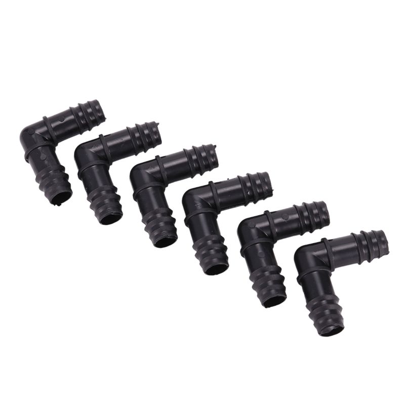 A84X-Irrigation Fittings Kit For Drip Tubing -6 Tees, 6 Couplings, 6 Ends, 6 Elbows - 16Mm Compatible Drip Sprinkler Systems