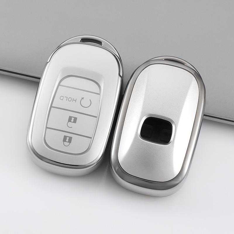 

Honda Civic 11th Gen Key Cover, Sand Silver Full Protective Case