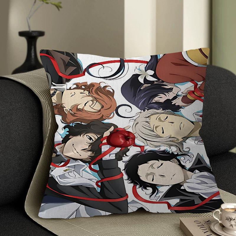 B-Bungo Stray Dogs Anime Kissen Anime Kissen Sofa Bett Kopfkissenbezug Kissenbezug 45x45 Cm Mode