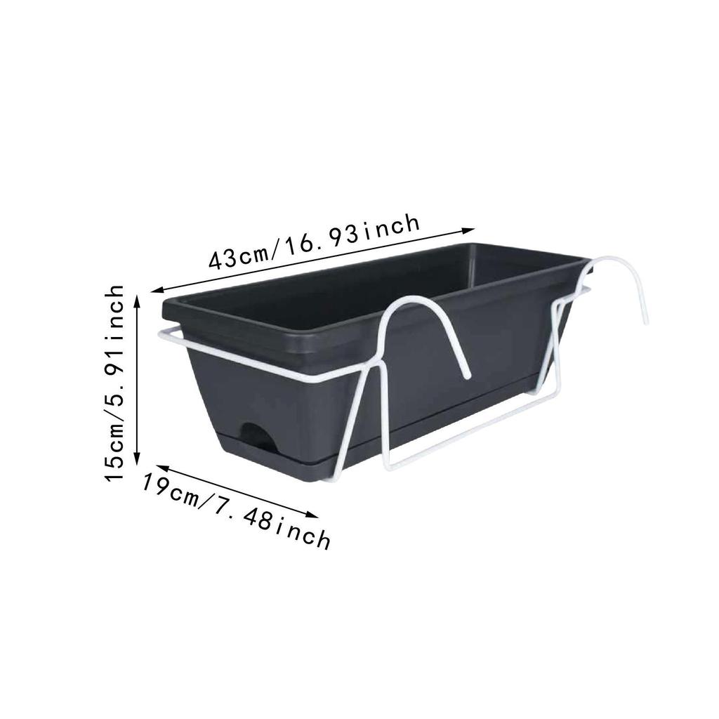 Plot Balkon Závěsný truhlík Zábradlí Truhlík Obdélníkový Venkovní Zahrada Terasa