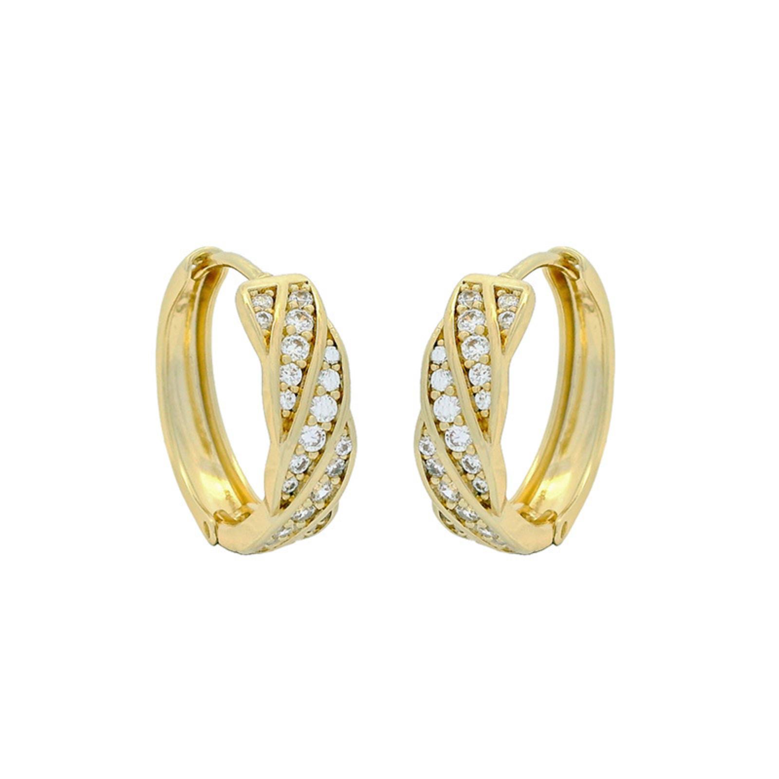 

Micro-painted Zircon Hoop Earrings, Versatile And Elegant High-end Earrings For Women One Size