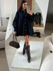 European & American Women's Fashion Casual Long Sleeve Denim Shirt Dress 2025