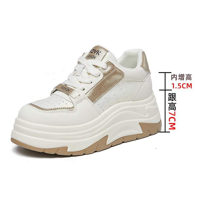 

Little white shoes women s thick-soled casual single shoes 2025 spring new women s shoes thick-soled heightening dad shoes children versatile 40