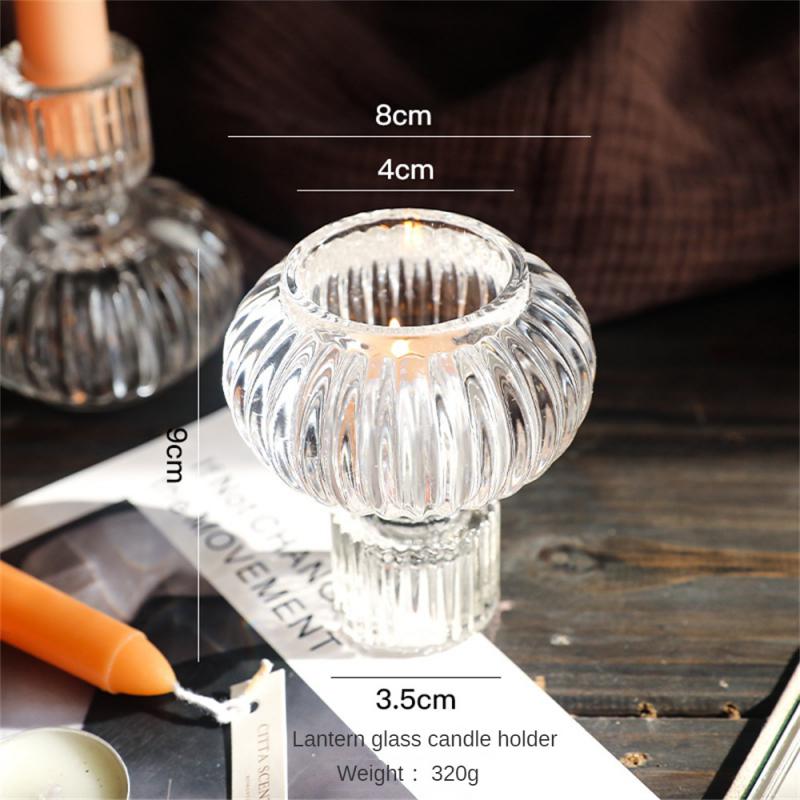 Nordic Ins Crystal Glass Candle Holder Romantic Candlelight Dinner Props Confession Proposal Decorative Desktop Ornaments
