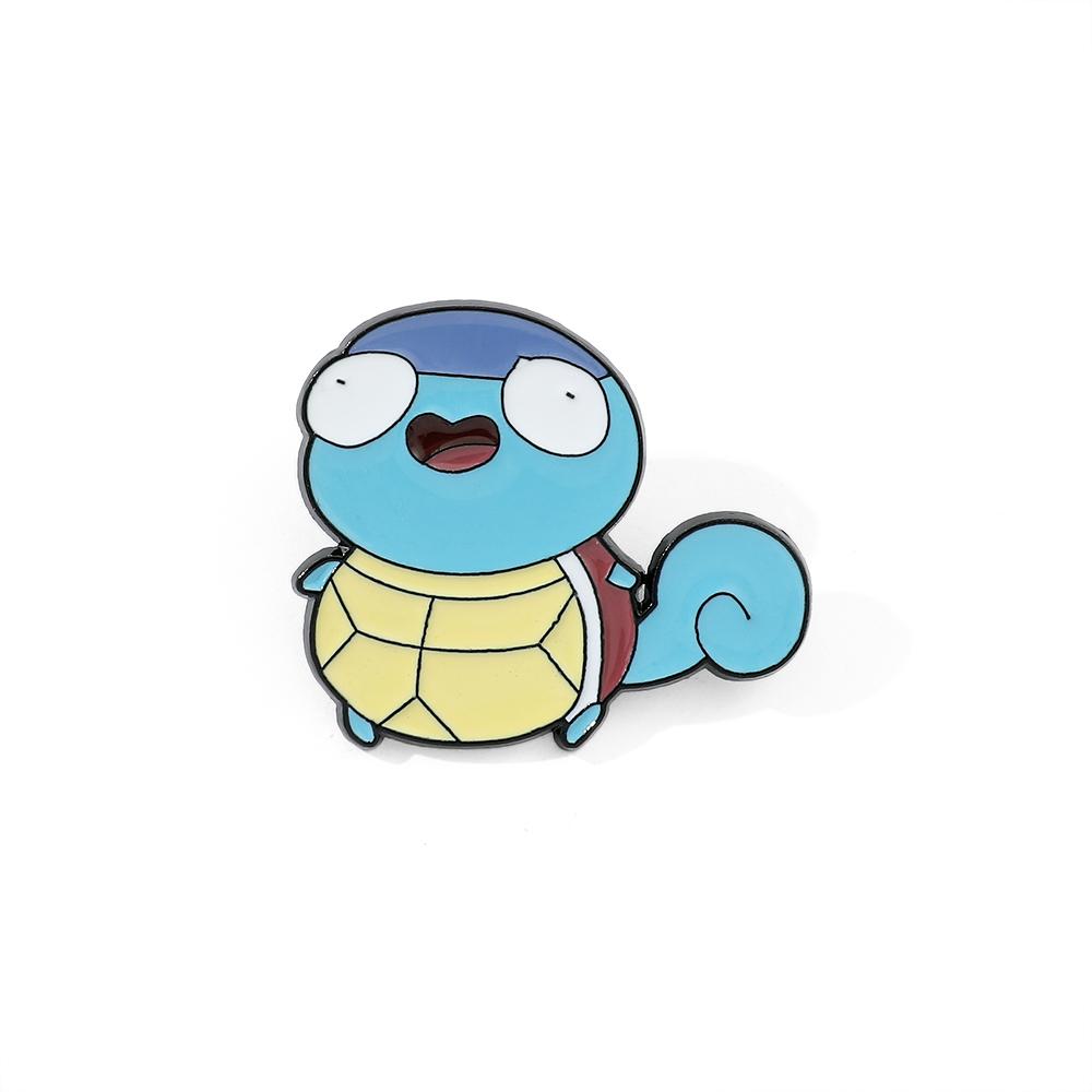 Anime Enamel Pin Funny Cartoon Figure Pikachu Squirtle Psyduck Metal Badge Brooch Jacket Jeans Lapel Pin Toy Accessories