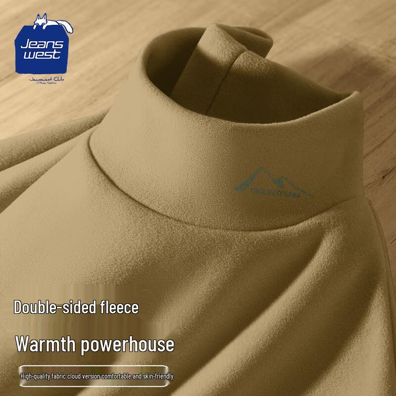 Jeanswest Men s Double-Sided Fleece Thermal Long-Sleeve T-Shirt M