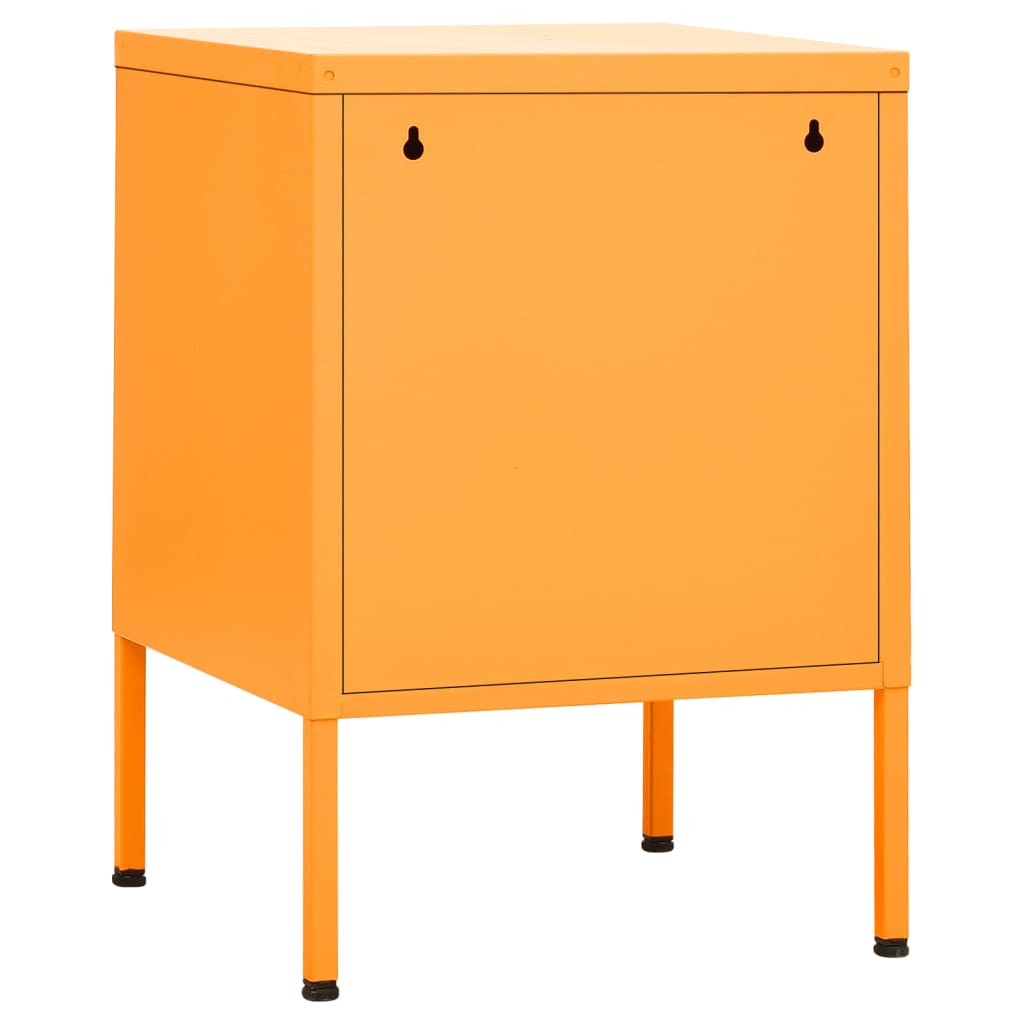 Nightstand Mustard Yellow 35 X 35 X 51 Cm Steel