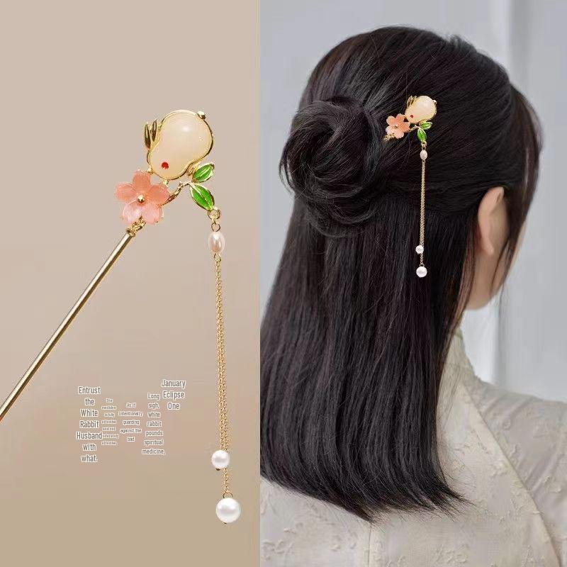 Women's 2026 Spring/Summer Chinese Tassel Alloy Hairpin - Qipao Hair Accessories