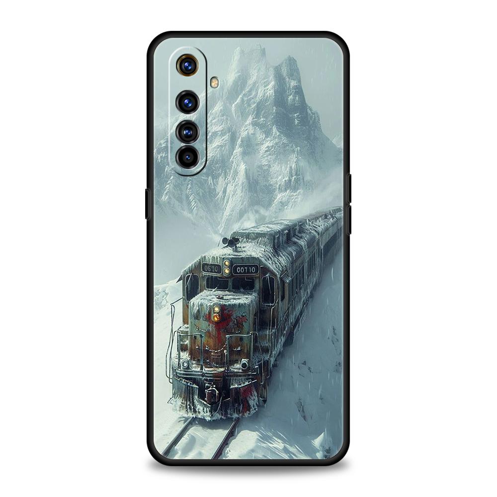

Cartoon Train Phone Case for Realme 8 9 Pro Plus 8i 9i 6 7 GT2 C21 C25 C3 C11 11 Pro 5G Plus Shockproof Silicone Shell Capas Bag Realme 11
