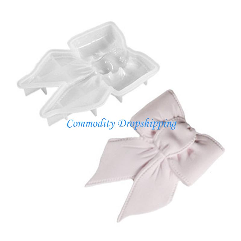 Y5JC Bowknot Tray Silicone Mold DIY Crystal Storage Tray Mould Epoxy Resin Plaster Jewelry Casting Molds Home Decorations