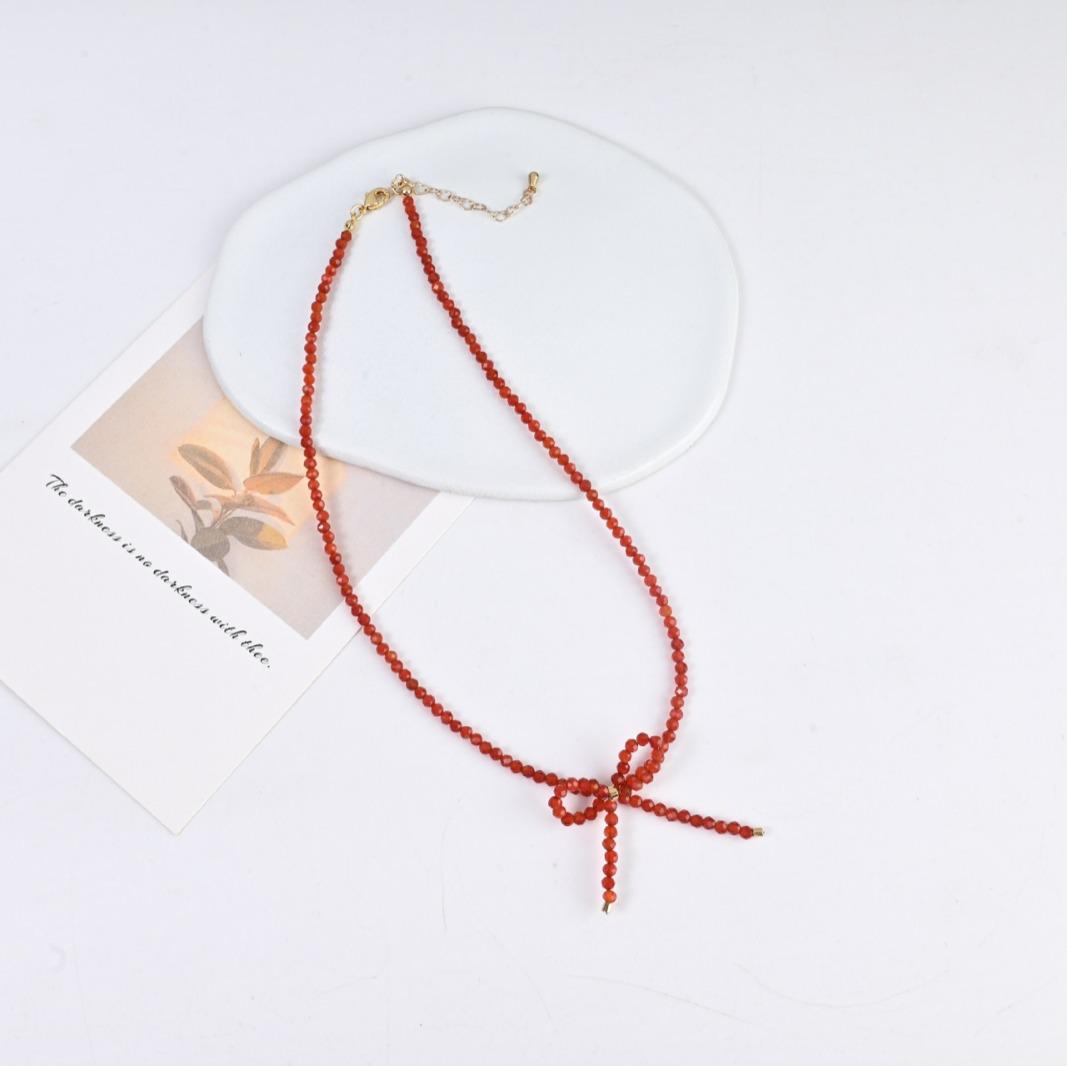 

Red Agate High-End Luxury Clavicle Necklace for Women - Niche Design