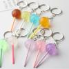 6-50 Pcs Simulation Lollipop Keychain Colorful Candy Car Key Chain Bag Phone Pendant For Men Women Random Color