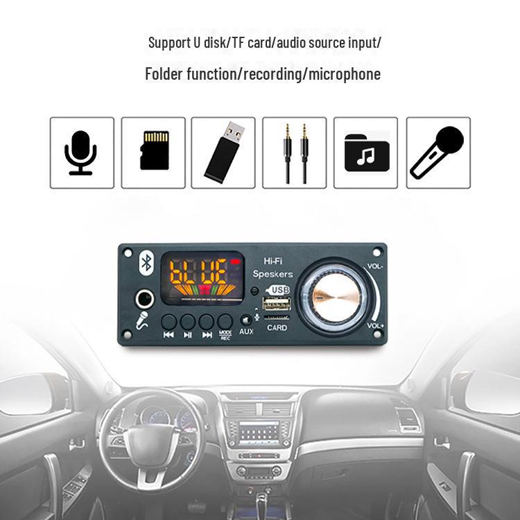 JQ Bluetooth Module: MP3 Decoder & Car Audio Amplifier with FM Radio