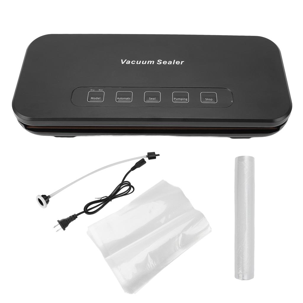 Vacuum Sealer Machine 110W 85kpa ABS 5 Mode Compact Automatic Food Sealer with 10 Sealing Bags for