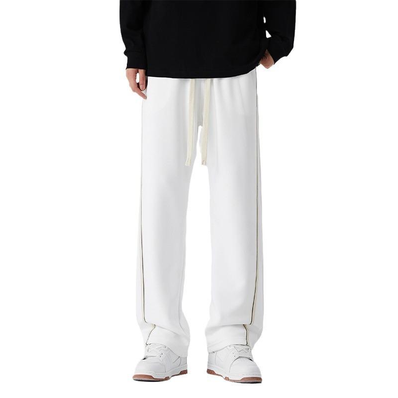 Pants Men's Spring and Autumn Straight Loose Wide Leg Pants New Trousers Sweatpants Casual Stripes Youth Boys Stripes Tide