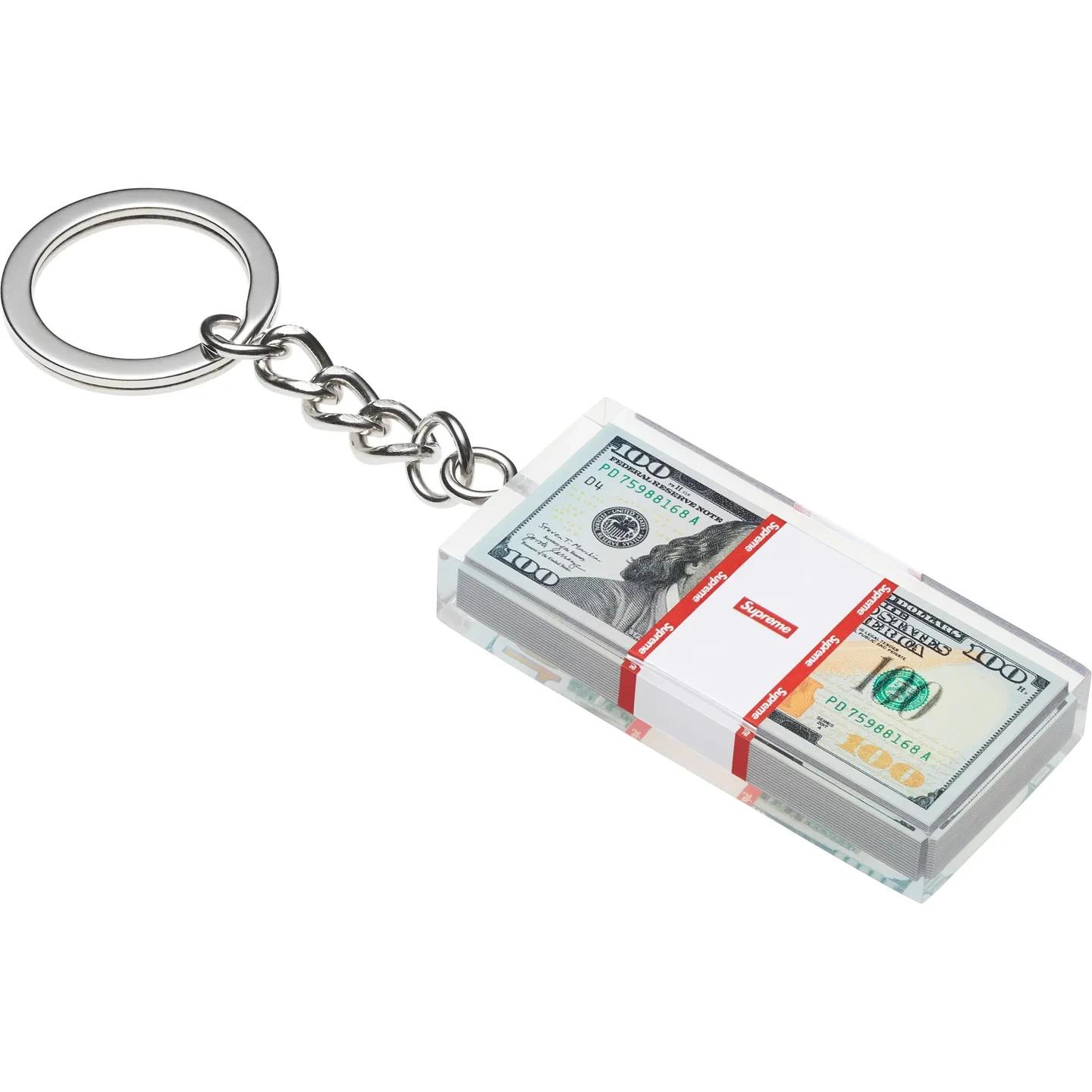 Supreme Cash Paperweight Keychain Clear One-Size