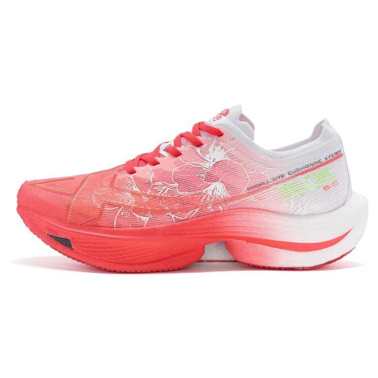 Xtep Speed 160X 5.0 Comfortable Balanced Lightweight Low-Top Running Shoes Women sneaker Red White Green 977118110095-24 35.5
