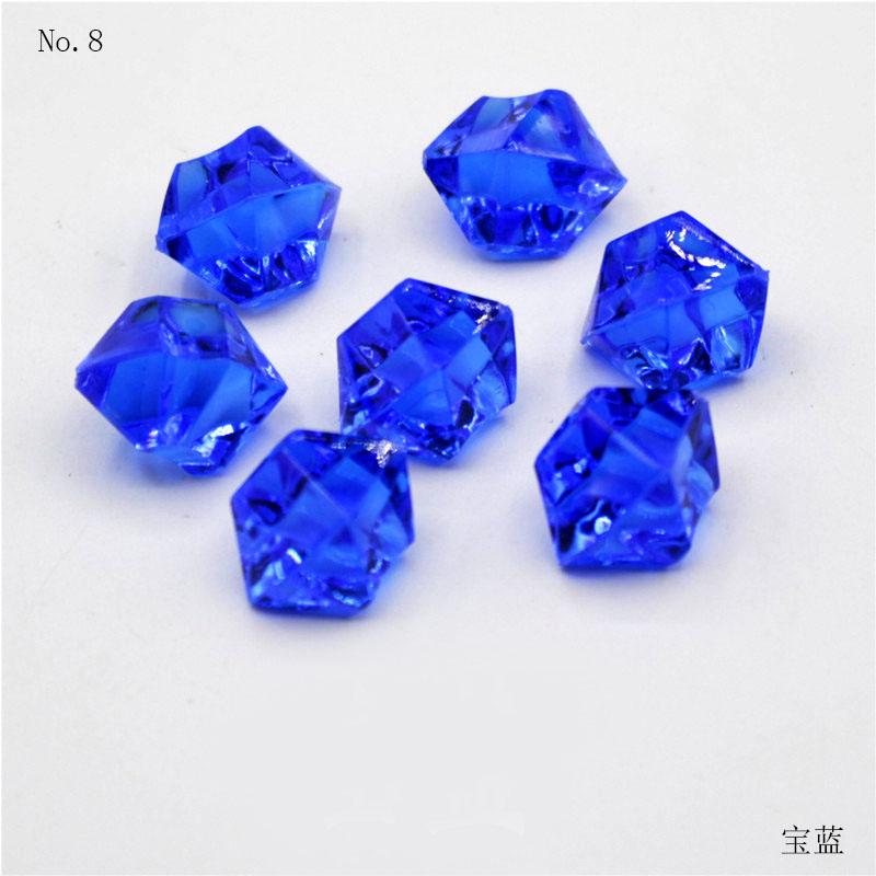 100Pcs 11*14mm Crushed Diamond Ice Crystal Clear Plastic Rocks Fake Diamonds Clear Acrylic Gems for Decor Photography Prop