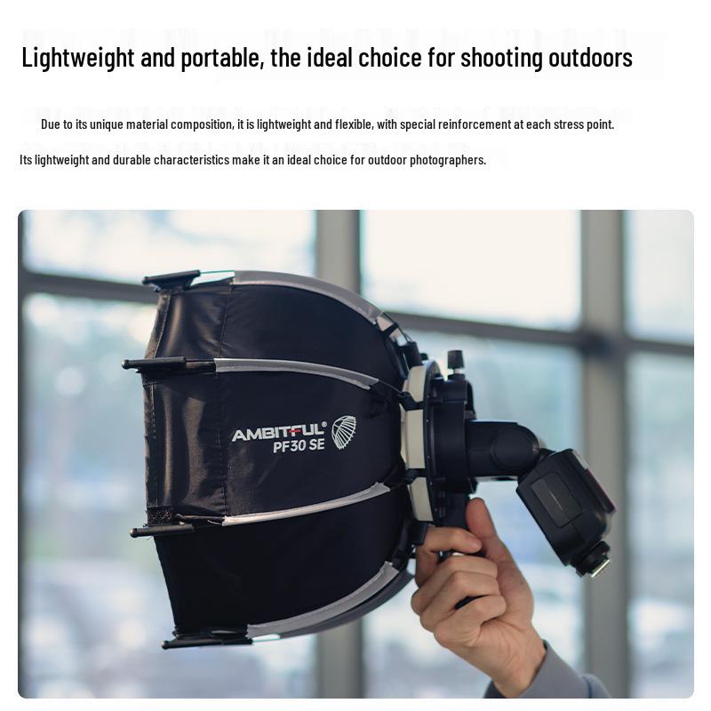 Ambitful Zhijie Quick-Install Octagonal Mini Softbox for Godox TT520II V1 Flash