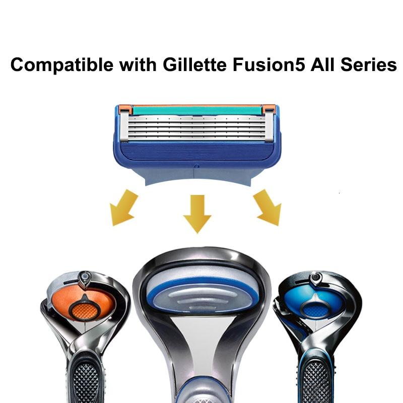New 4 Pieces Shaver 5-Layer Blade for Men's Facial Care Men's Razor Steel Blade Safe And Smooth