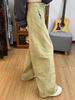Women's Khaki High-Waist Wide-Leg Jeans - Spring Collection