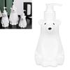 Plastic Shampoo Dispenser Bear Shaped White Lotion Dispenser Refillable Decorative Shower Bottle