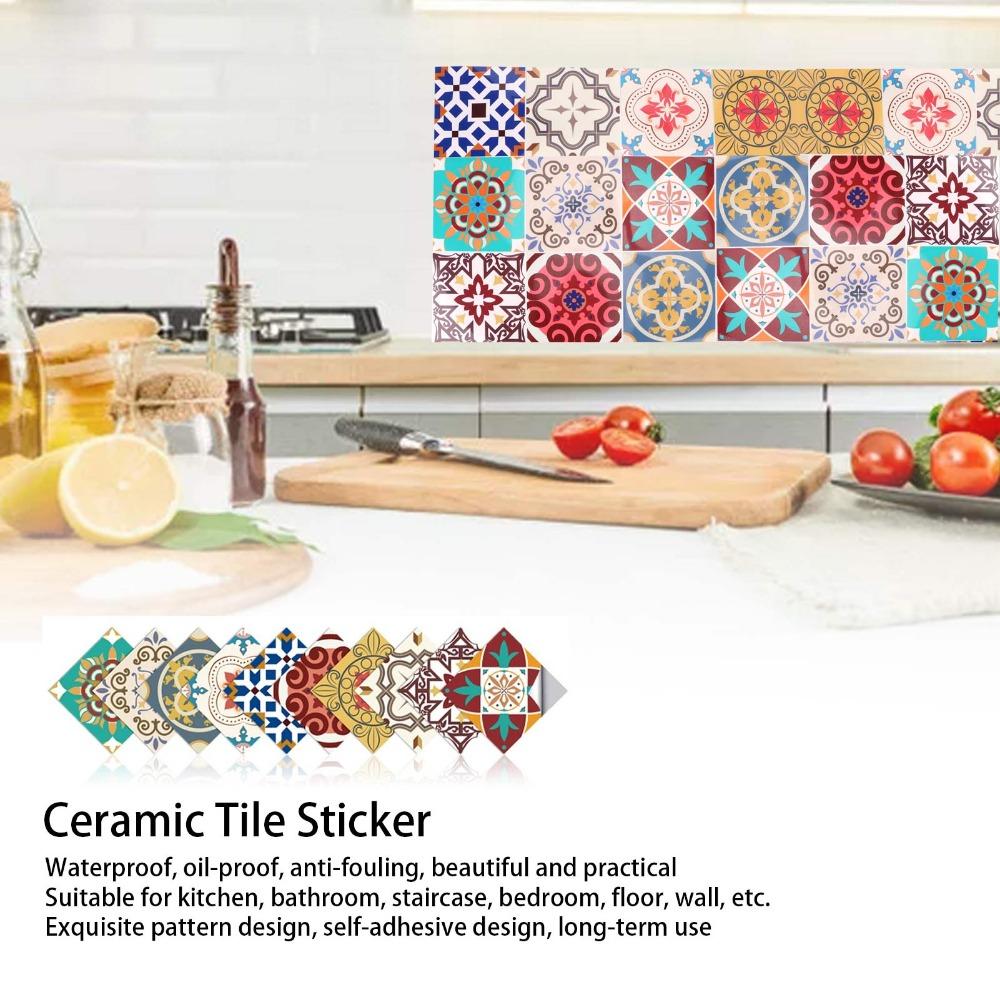 Waterproof Self Adhesive Wall Decals 15x15cm Wall Art Stickers PVC Wall Decor Home Decoration