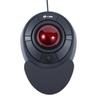 MCSaite Trackball Mouse, Optical USB, 5-Function Buttons, Wired Connection, PCMac Compatible, BlackRed