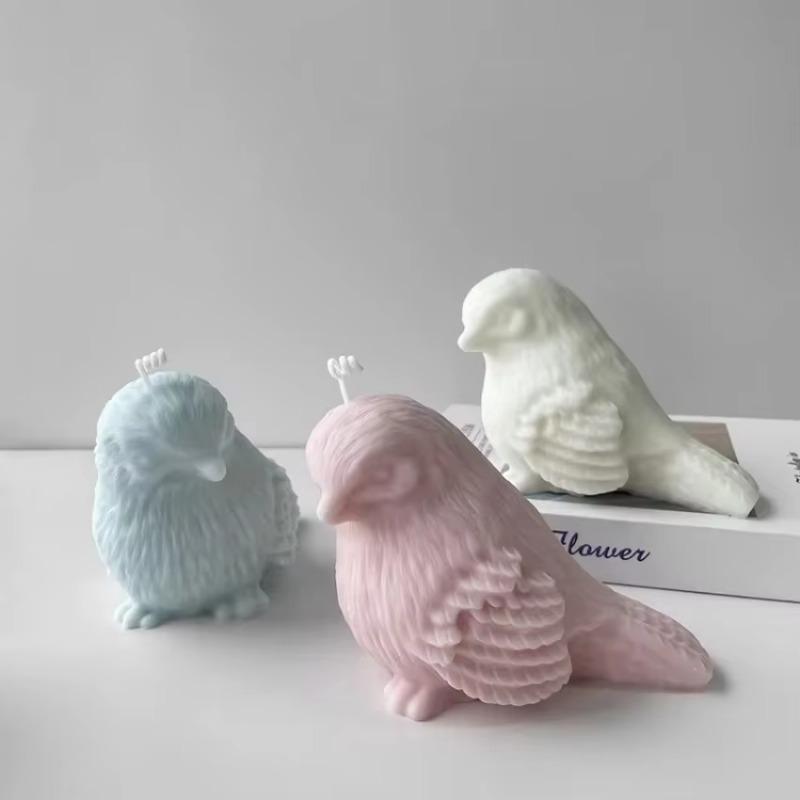 3D Bird Silicone Mold DIY Scented Candle Plaster Mold Handmade Soap Resin Drip Gel Mould Cute Animal Birdy Home Decor Crafts