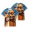 Summer Men's 3D Printed Crew Neck T-Shirt Fashion Versatile Breathable Trend Casual