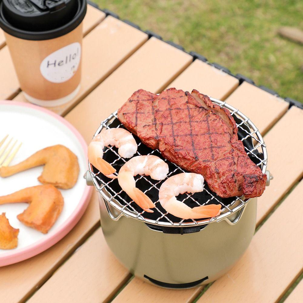 Metal Camping Charcoal Stove Korean Style Tea Stove BBQ Tool Portable Charcoal Grill  Outdoor
