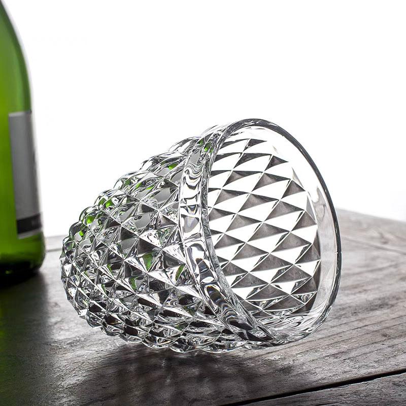 320ml Diamond Household Thickened Water Cup Hotel Wine Glass Juice Glass Beer Glass Glass Cup Camping Equipment Glass Cup Gift