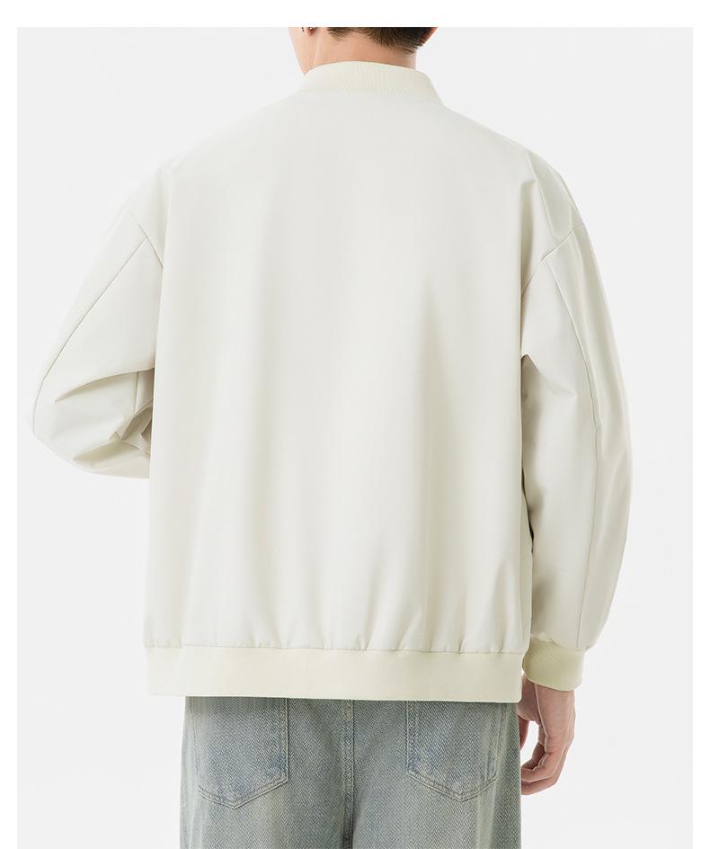 Men's Stylish Korean Trend Baseball Jacket: Handsome MA1 Workwear Top Casual Hoodie