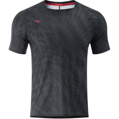 Performance Leichtgewicht Bequem Atmungsaktiv Feuchtigkeitstransportierend Schnelltrocknend Kurzarm T-Shirt Herren Oberteile Schwarz 32MAB020
