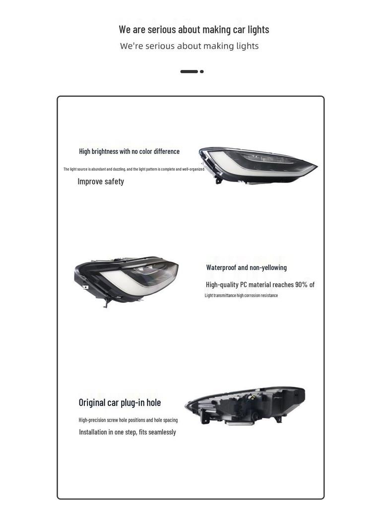 Front Headlight Assembly for Tesla Model X (Model Years 16-23)