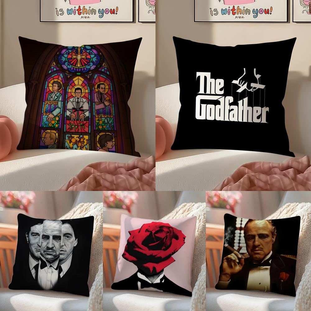 The Ggodfather Moive Pillow Case DoubleSided Plush Sofa Cushion Covers Organic Breathable Invisible Zipper