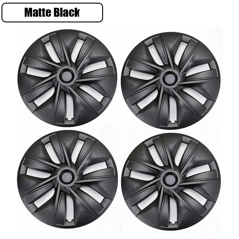 

Для Tesla Hub Cover 19 дюймов 4 шт./компл. Auto Hub Cover Modification Decorative Protection Wheel Ring Подходит для Tesla Model Y 2020-2024 For Tesla&Model Y матовый черный