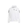Otr B Three-Stripe Print Zip-Up Long Sleeve Hooded Jacket Men Jacket White IK7433