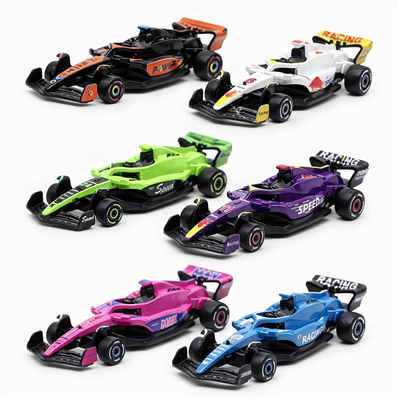1:60 F1 Rennwagen Statische Simulation Pull-Back Modell Set von 6 Kinder Die-Cast Legierung Modellauto Spielzeug Geschenk