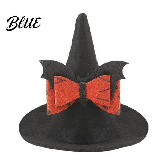 Halloween Pet Costume Hat Witch Hat Bows/Pumpkins Decor Adjustable Felt Animal Theme Party Decor Accessory Lightweight Comfortable Headwear,