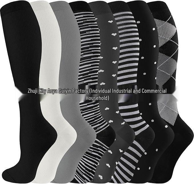 Cross-border Over-the-Knee Compression Yoga & Sport Socks Set
