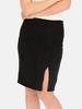WOMEN' SUEDE SKIRT, ABOVE-KNEE LENGTH