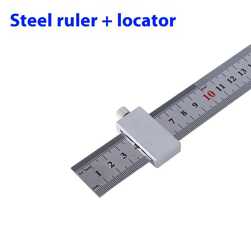 1/2Pcs Carpentry Steel Ruler Positioning Limit Block Measuring Marking Gauge Protable Accurate Positioning Woodworking Tools