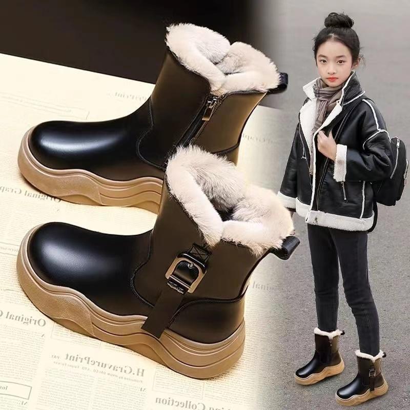 Winter New Kids' Snow Boots Children's Fleece Boots Girl's Thickened Cotton Boots