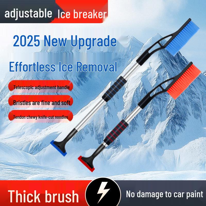 Retractable Multifunctional Car Snow Shovel - Snow Removal & Defrosting Tool, Extended Scraper, Protects Car Paint
