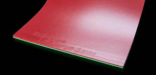 Andro Japan (andro) Table Tennis Rubber Lazanta R45, Inverted Soft, UM Tension, Black, 2.0, 110021093