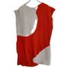 ISSEY MIYAKE Orange x Grey IM23KH253 Wool Blend Pleated Sleeveless One Piece dress 2 Orange x grayUsed