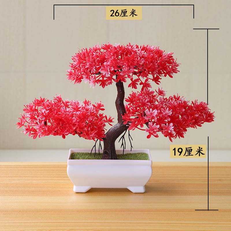 Garden Arrangement Ornaments Plastic Plants Bonsai Small Tree Pot Fake Plant Potted Flower Home Room Table Decoration